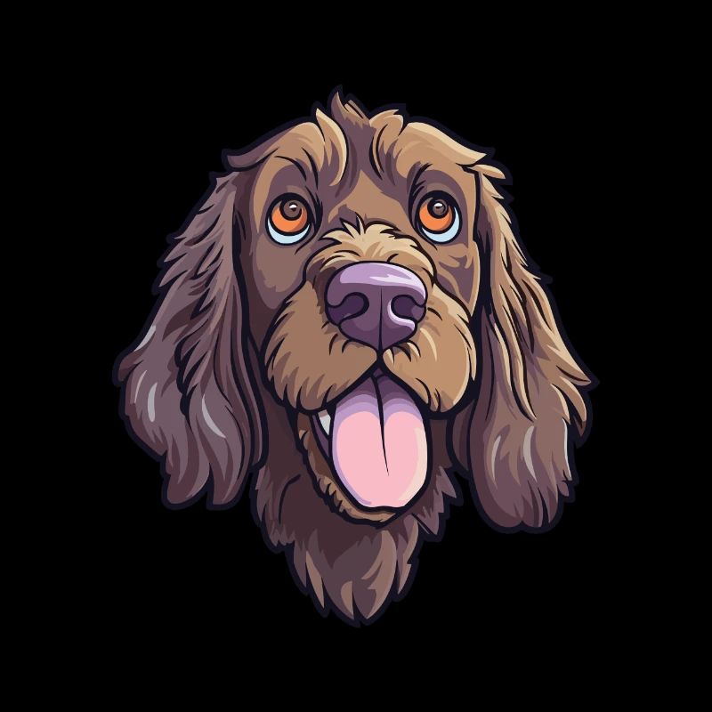 Pudelpointer Hunderasse Cartoon Kawaii Illustration