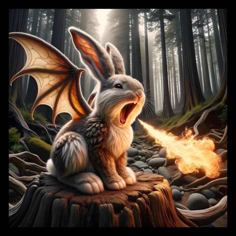 Feuerspeiender Hase Drache #23