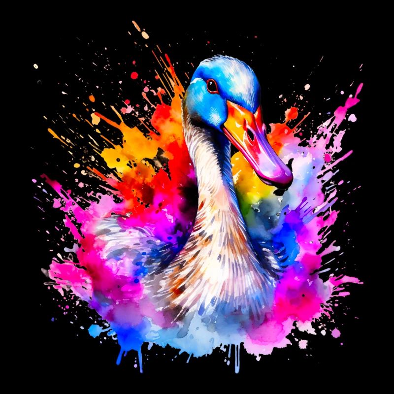 oie en couleurs , oiseaux