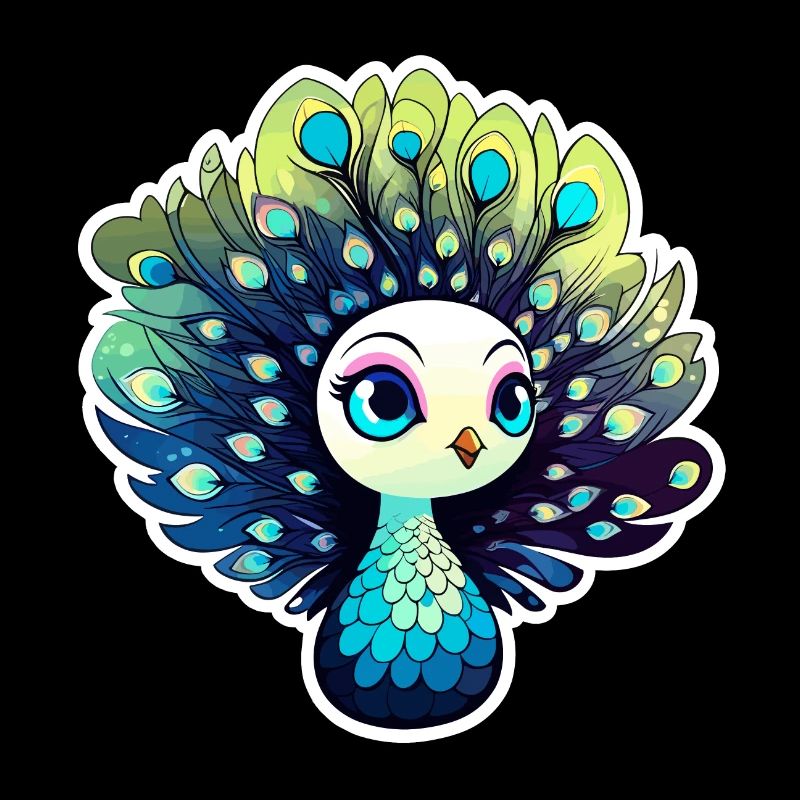 Dessin d’oiseau paon