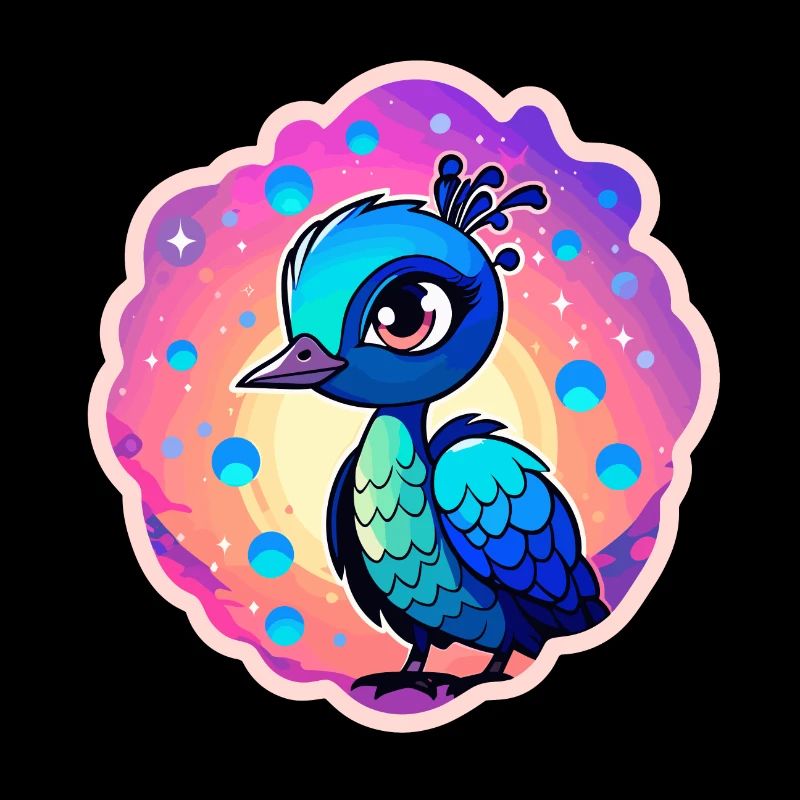 Dessin d’oiseau paon