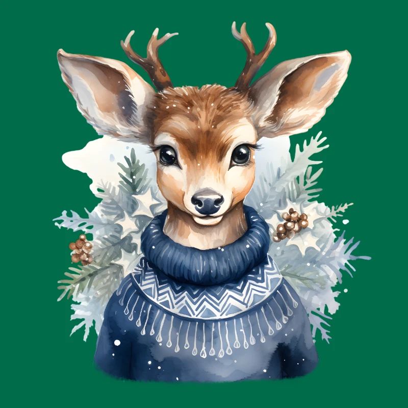 Rentier Winterpullover