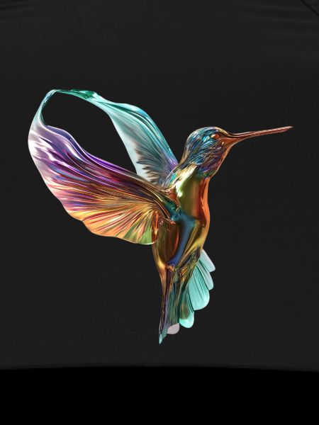 flying chromatic hummingbird