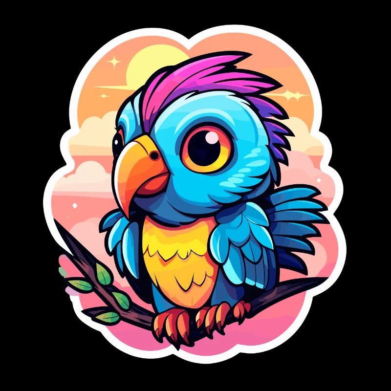 Illustration d’oiseau perroquet