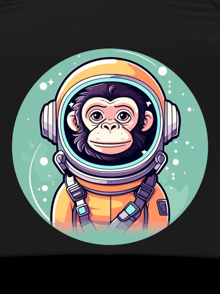 Monkey Astronaut Illustration