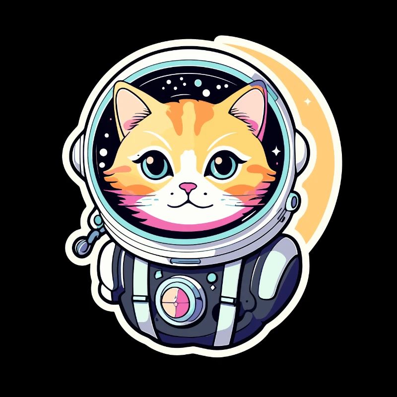 Katze Astronaut Illustration