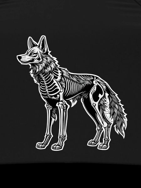 Wolf Skeleton Illustration