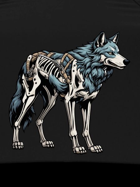 Wolf Skeleton Illustration