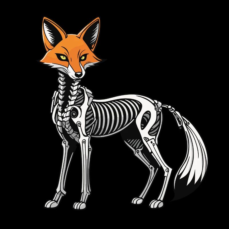Fox Skeleton Illustration