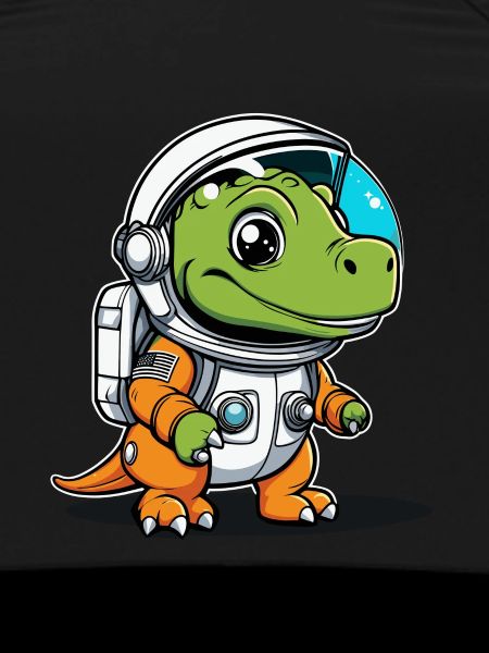 Dinosaur Astronaut Illustration