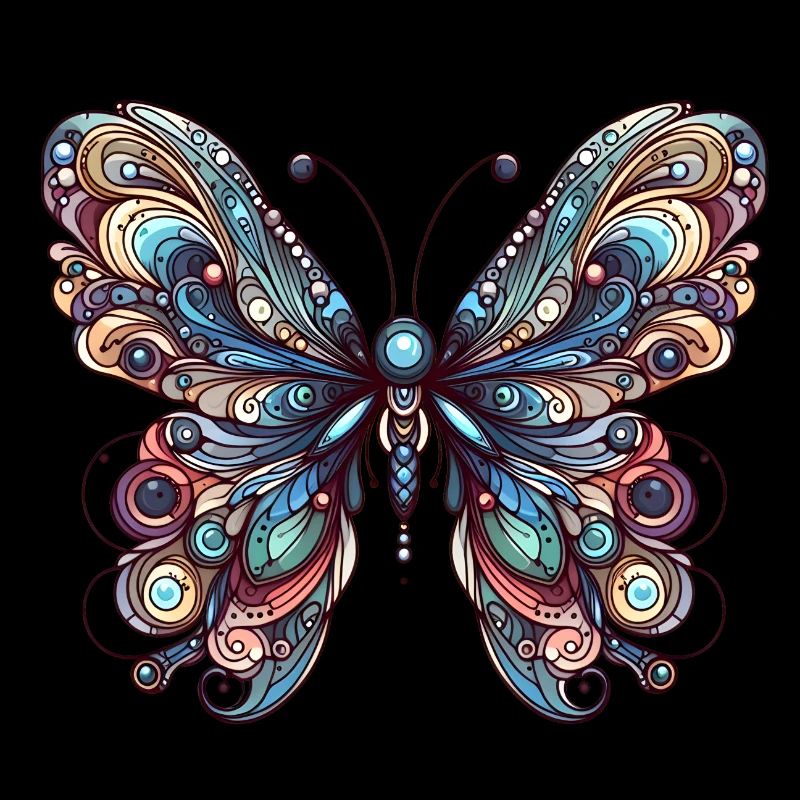 Papillon effrayant avec crâne