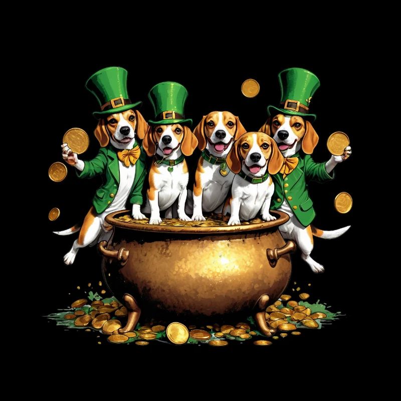 St. Patrick's Day Beagle I Irish Celebration