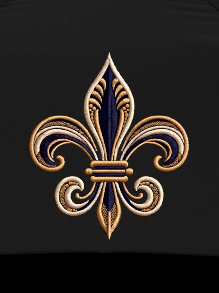 Elegant Fleur-de-Lis Embroidery Tee