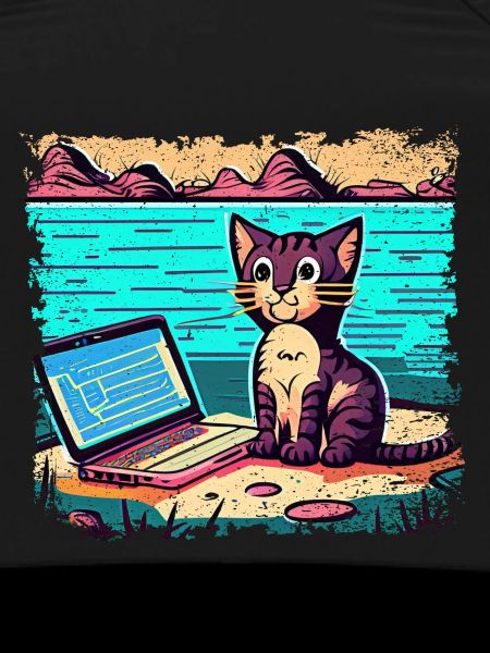 Cat with laptop