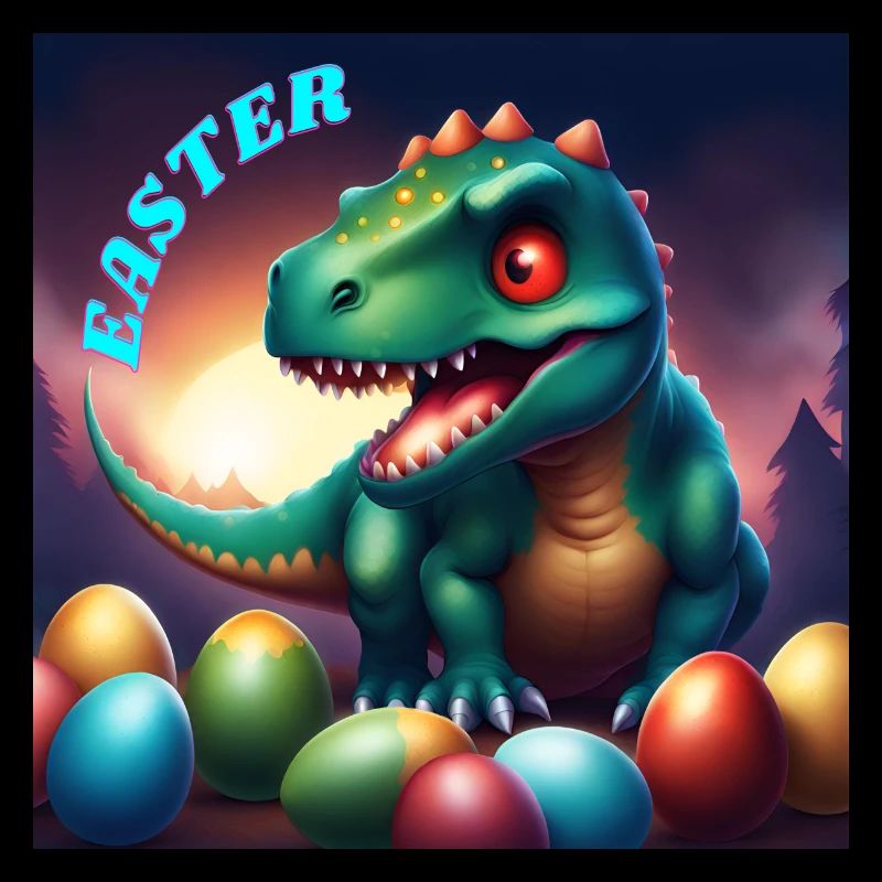 Dinosaur Red Eyes Easter