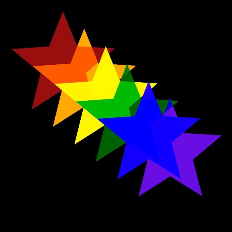 Colorful stars rainbow gift idea