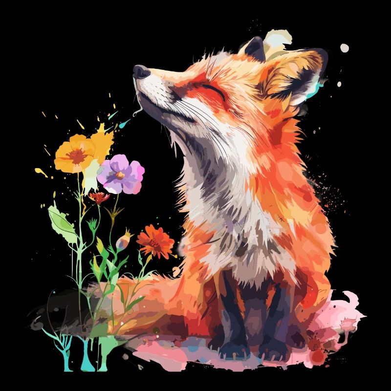 Aquarell Fuchs, Fuchs