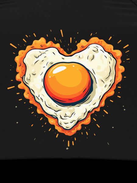 Fried egg with heart