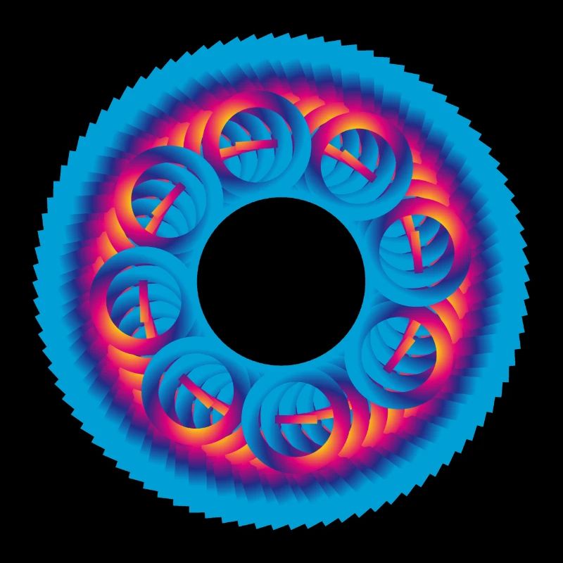 Cercle de pignons coloré