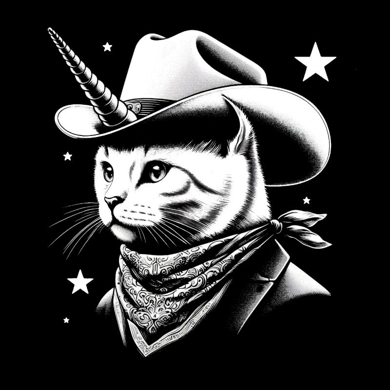 Cowboy-Katze-Einhorn