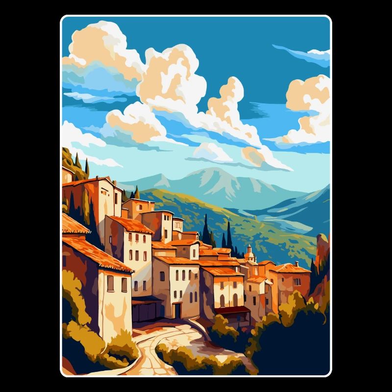 Cuenca Spain Vintage Travel Poster WPA Souvenir