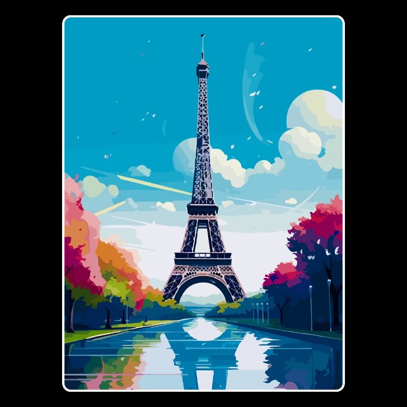 Eiffelturm Paris Frankreich Vintage Reiseplakat