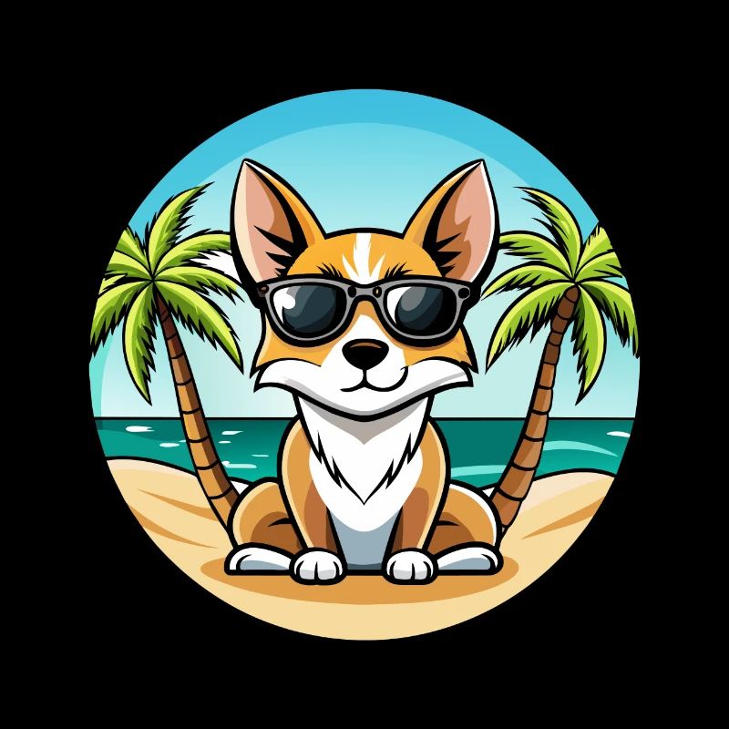 Lunettes de soleil de dessin animé de race de chien Fox Terrier miniature
