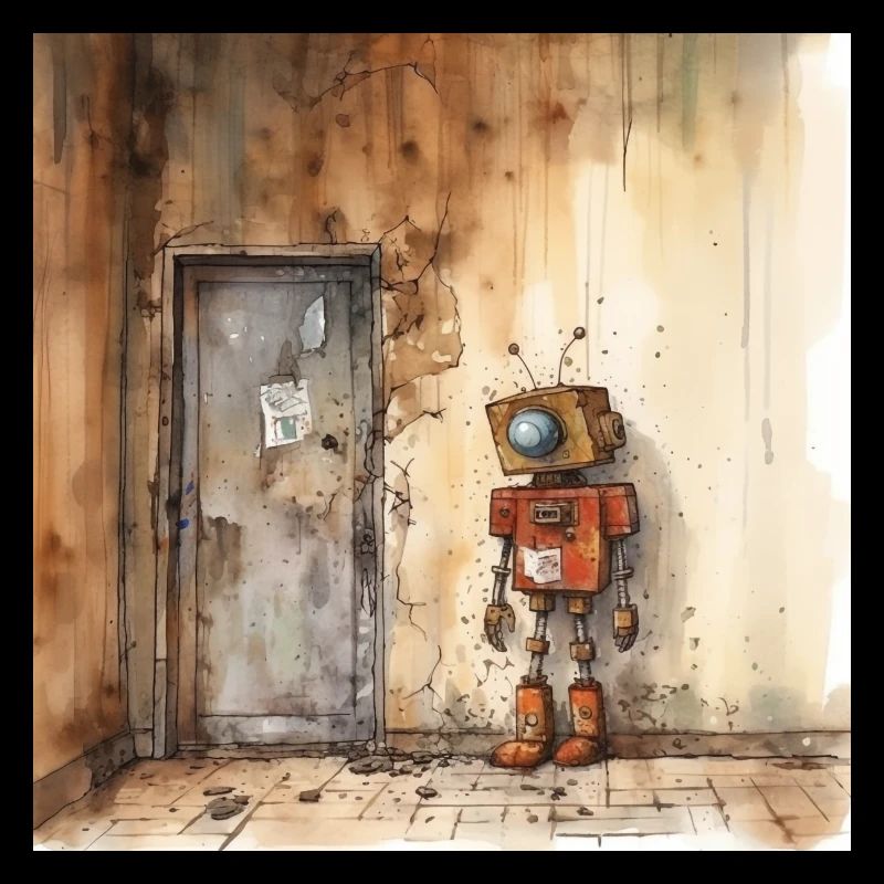 Vieux robot abandonné rouillé 4