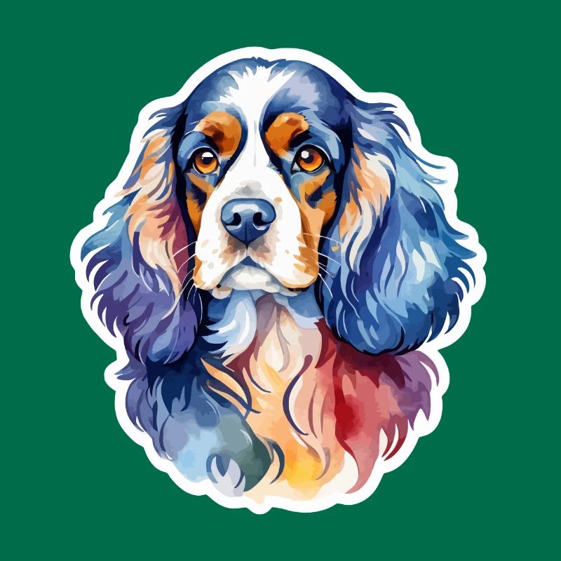 American Cocker Spaniel Wasserfarben