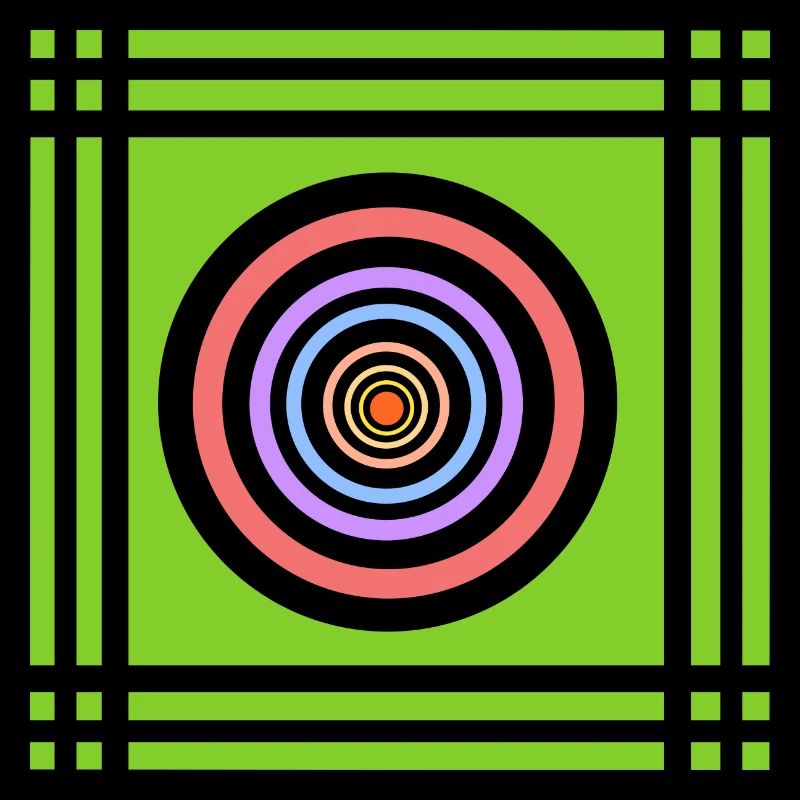 Jeu géométrique de couleurs dans la couleur