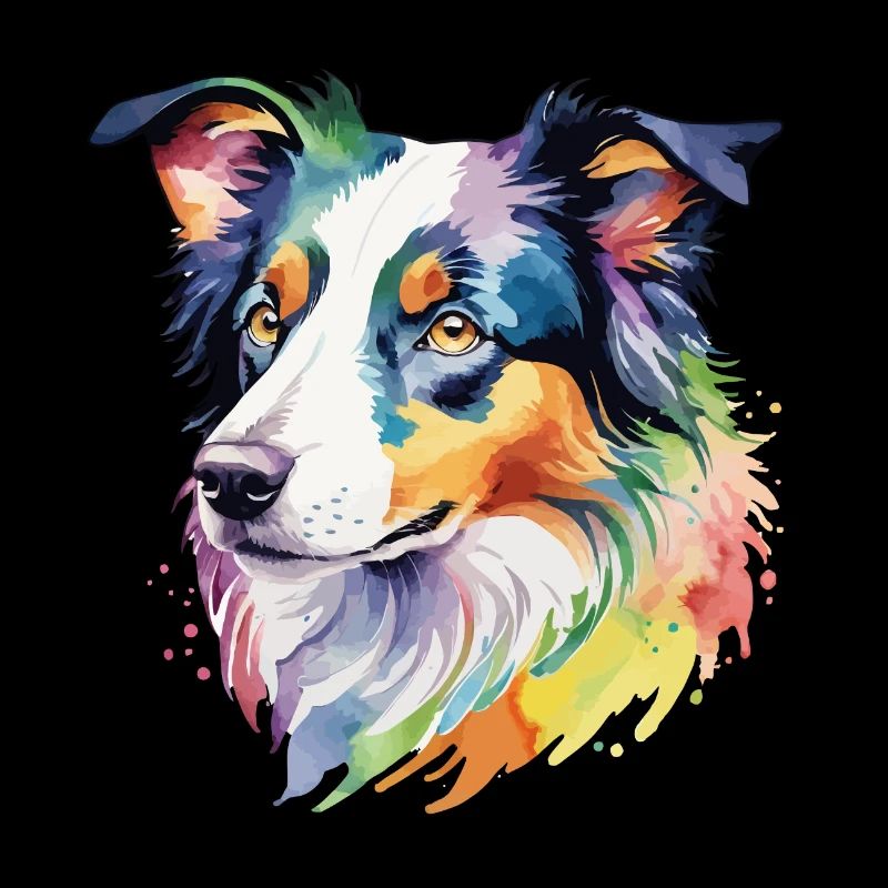Border Collie Aquarelles