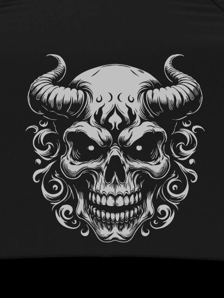 Dämonischer Hornschädel Ornament
