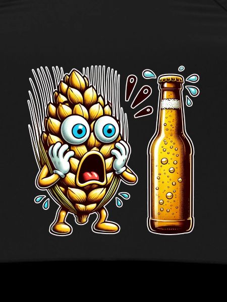 Funny beer hops design