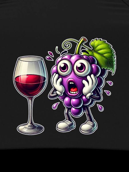 Funny wine grape design