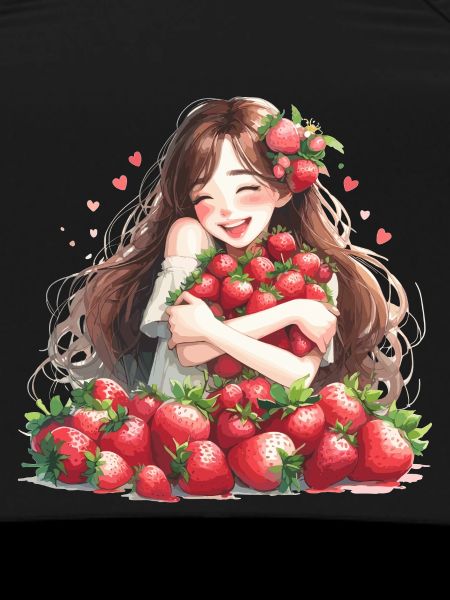 Erdbeermädchen Erdbeeren Geschenk