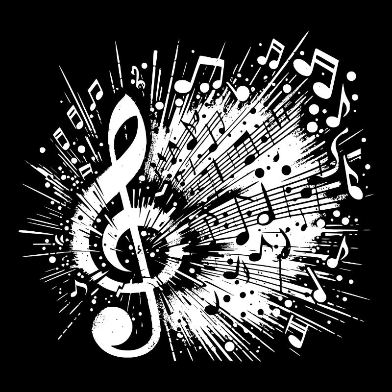 Échelle de clé de musique explosive