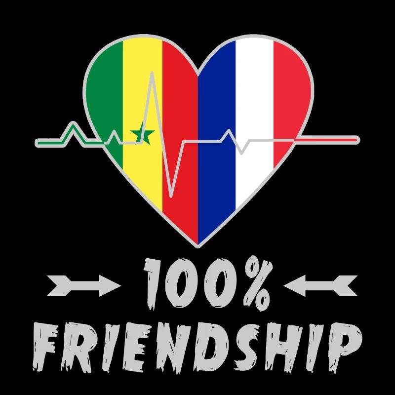 Senegal und Frankreich 100% Freundschaft