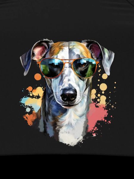 Greyhound with sunglasses