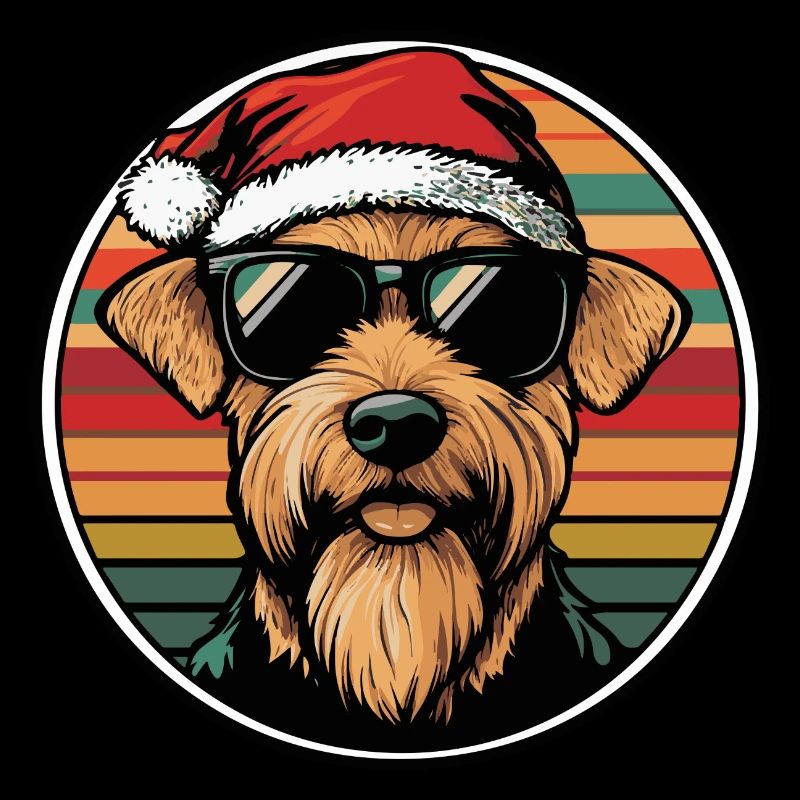 Airedale Terrier Chien Noël Cool