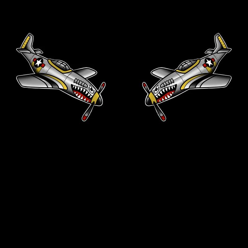 Old school tattoo fighter jet