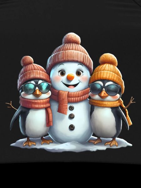 Winter Friends: Penguins & Snowman