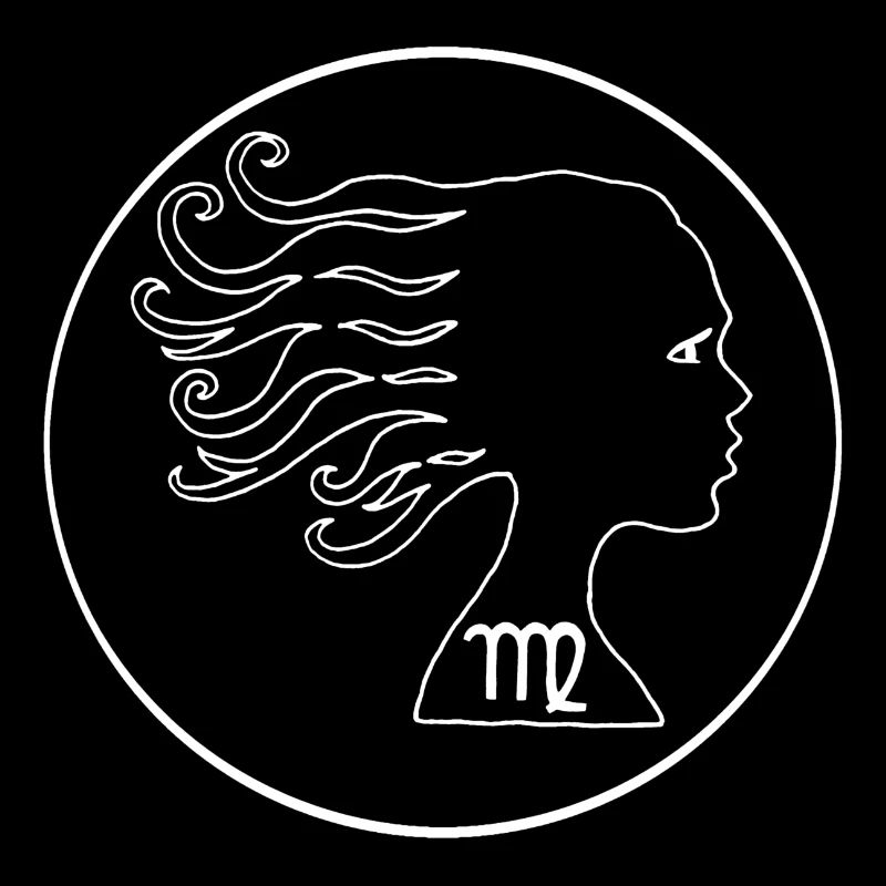 Signe du zodiaque de la vierge (blanc)