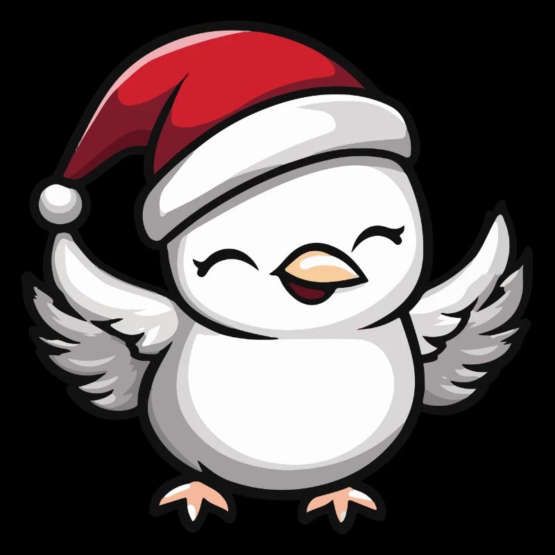 Colombe oiseau Noël mignon
