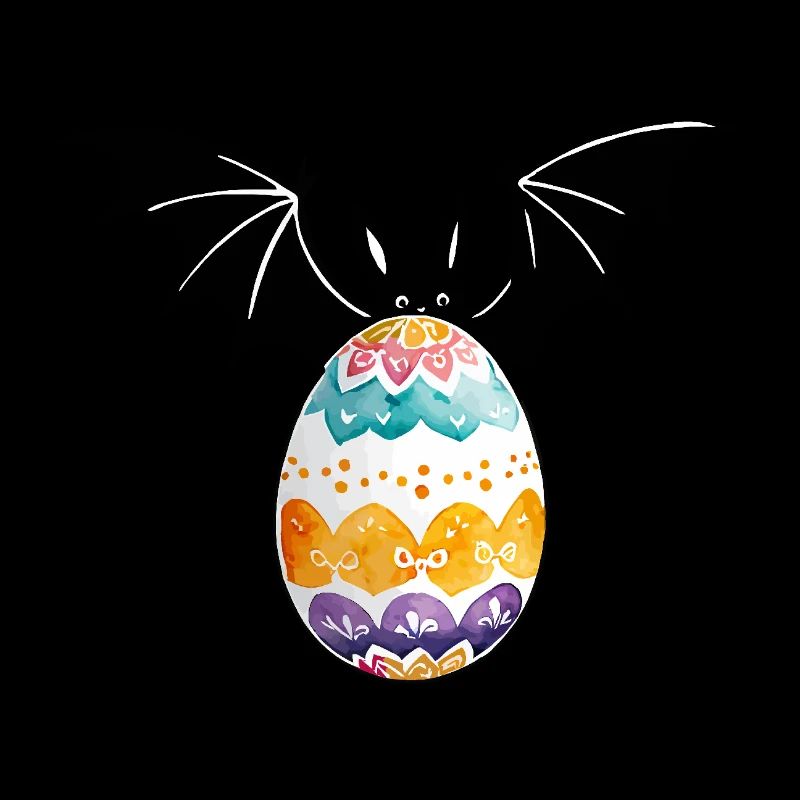 Bat Easter Watercolor