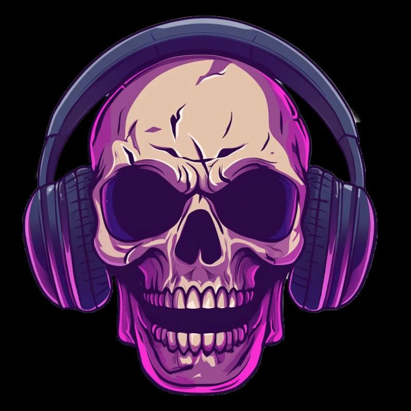 Crâne violet avec casque