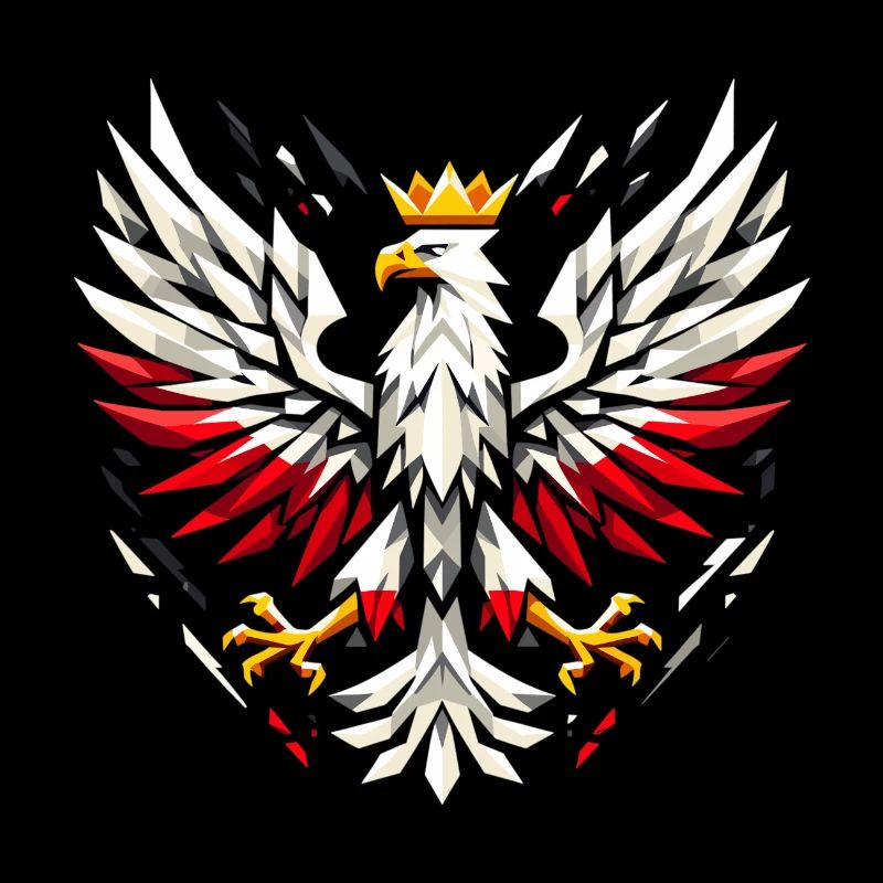 Poland Polska Eagle Flag Flag Geometry Gift