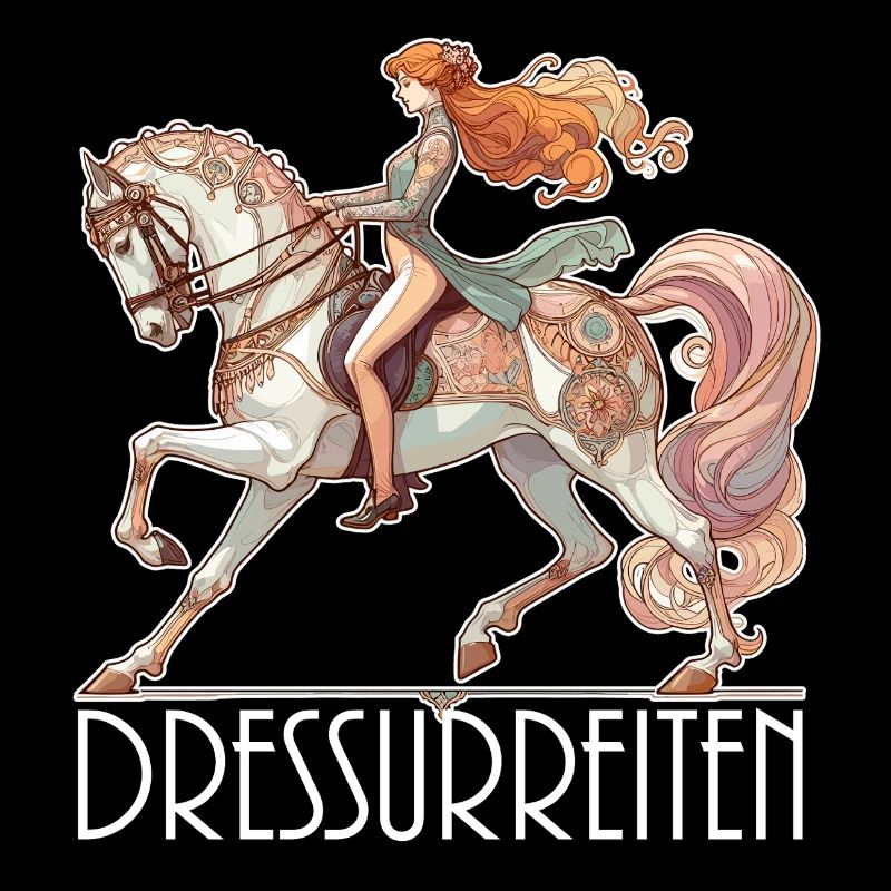 Dressurreiten Reiten Pferd edel dynamisch Geschenk
