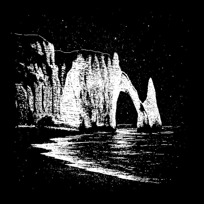 Nuit étoilée sur Étretat