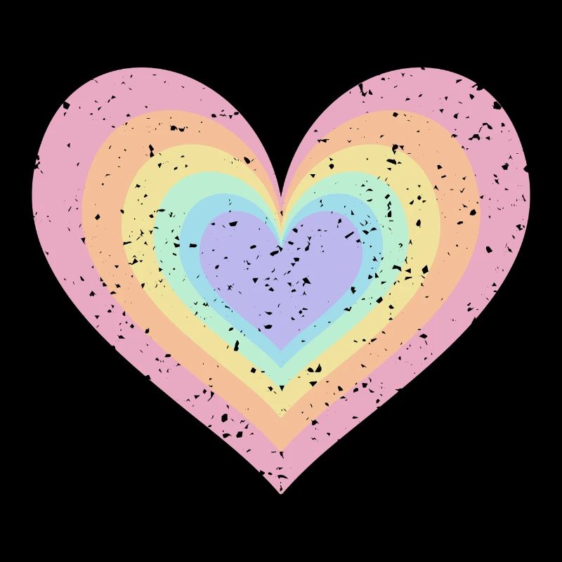 Regenbogen Herz Pastellfarben Pride Monat LGBTQ+