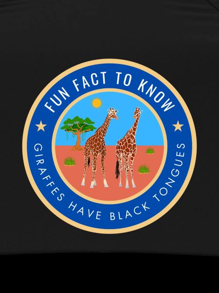 Giraffes have black tongues